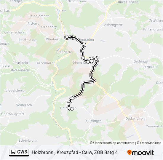 CW3 Bus Line Map