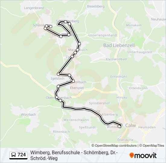 724 Bus Line Map
