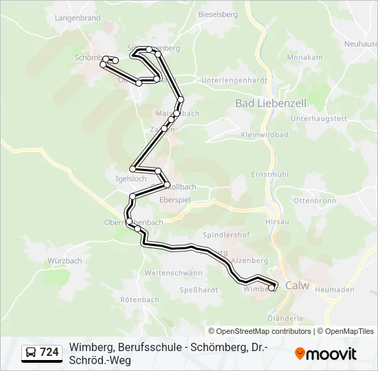 724 Bus Line Map