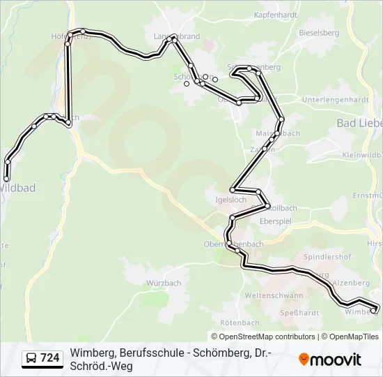 724 Bus Line Map
