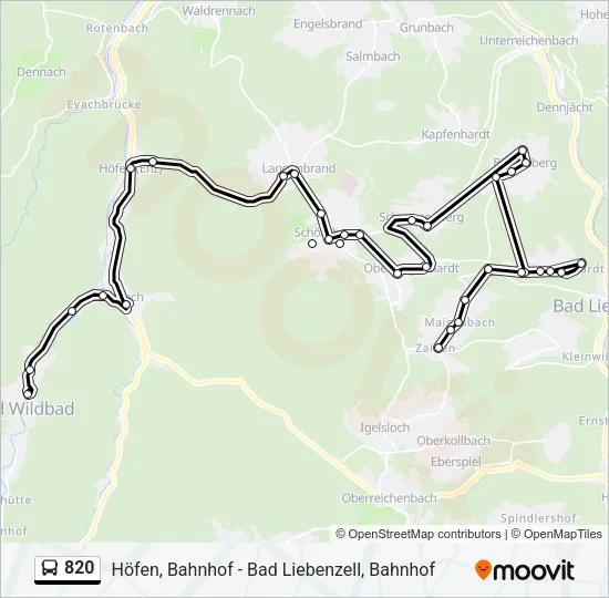 820 Bus Line Map