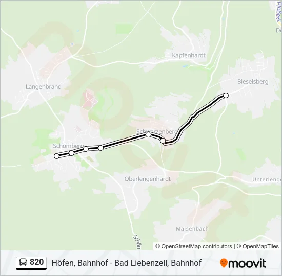 820 Bus Line Map