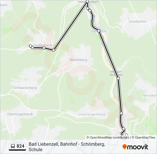 824 Bus Line Map