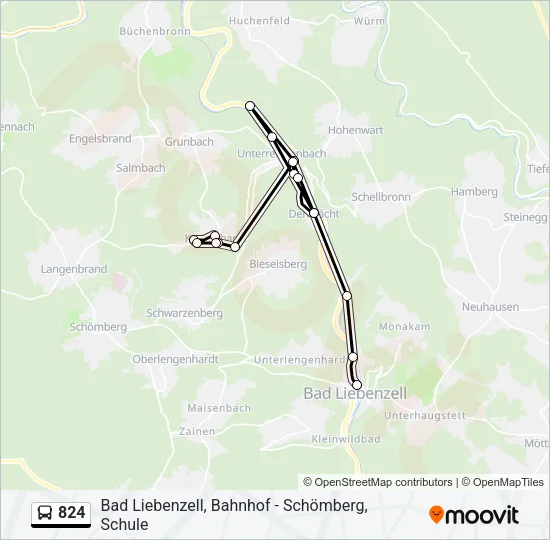 824 Bus Line Map