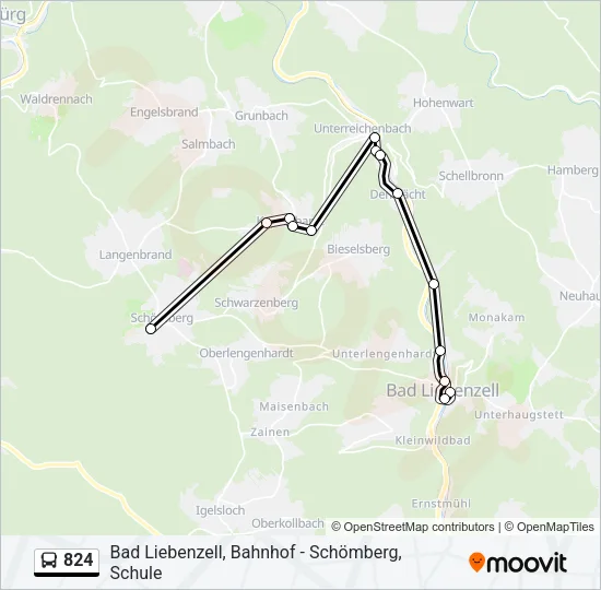 824 Bus Line Map