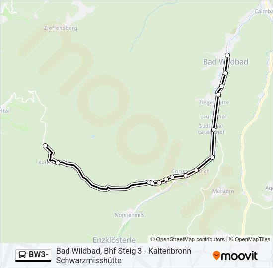 BW3- Bus Line Map