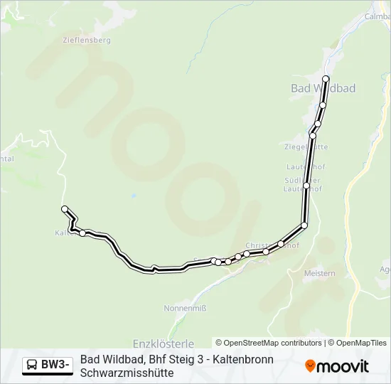 BW3- Bus Line Map
