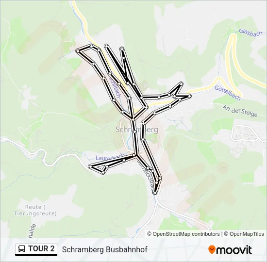 TOUR 2 Bus Line Map