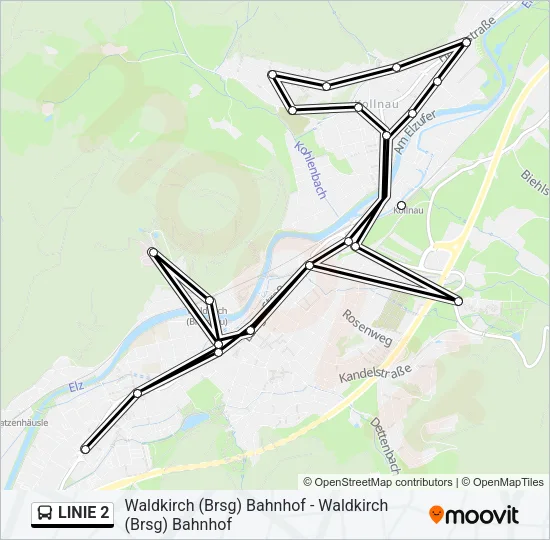 LINIE 2 Bus Line Map
