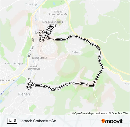 3 Bus Line Map