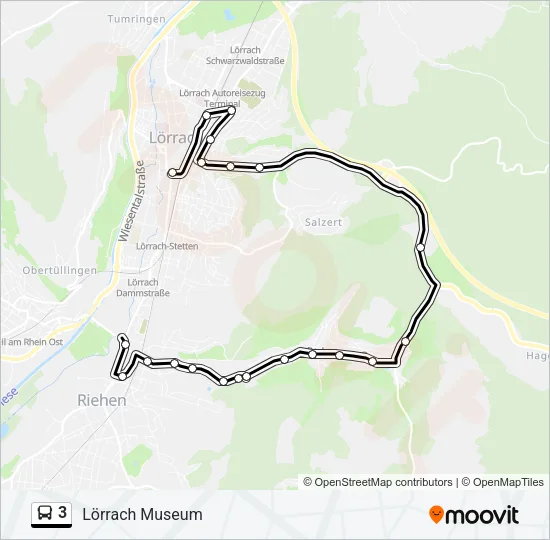 3 Bus Line Map