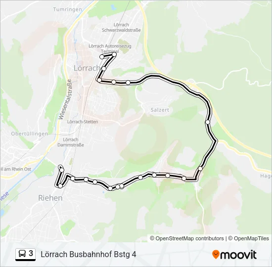 3 Bus Line Map