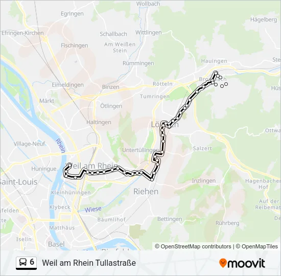 6 Bus Line Map