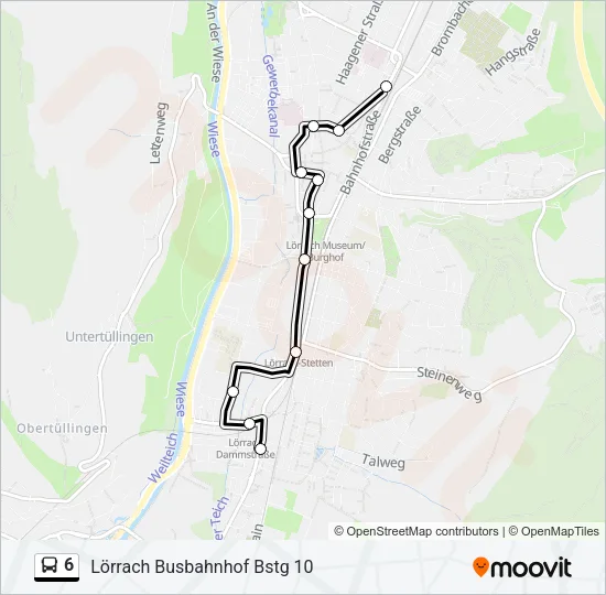 6 Bus Line Map