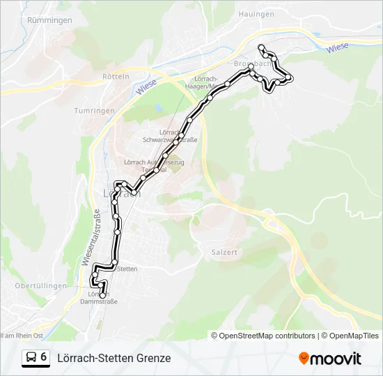 6 Bus Line Map