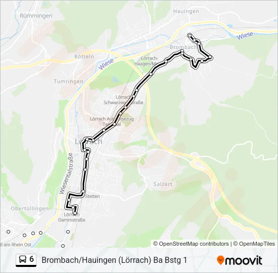 6 Bus Line Map