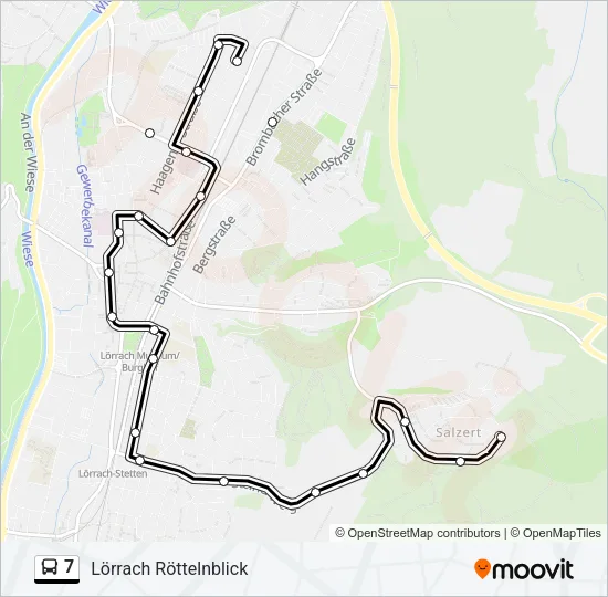 7 Bus Line Map