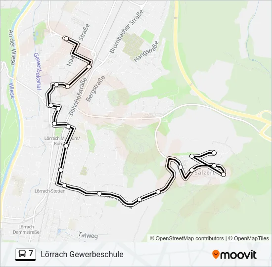 7 Bus Line Map