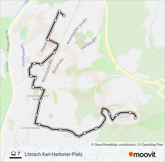 7 Bus Line Map