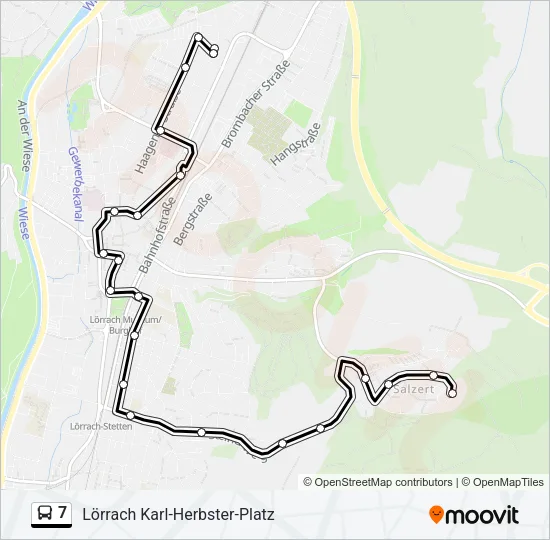 7 Bus Line Map