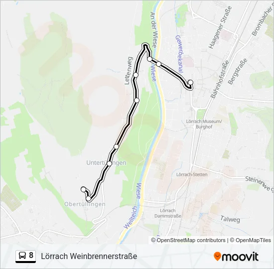 8 Bus Line Map