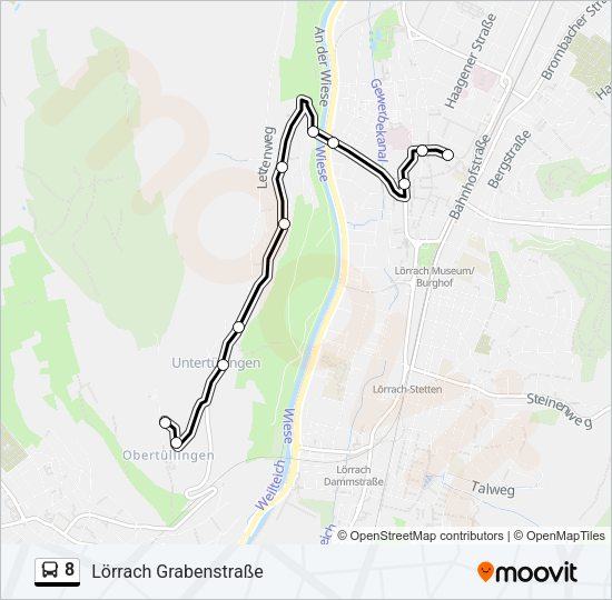 8 Bus Line Map