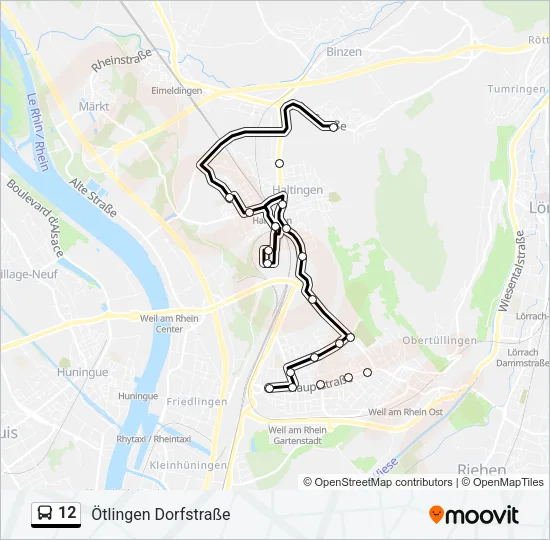 12 Bus Line Map