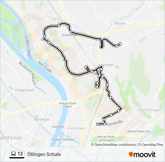 12 Bus Line Map
