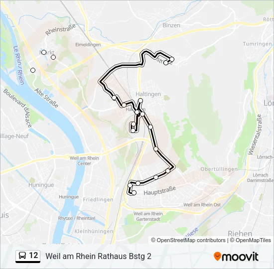 12 Bus Line Map