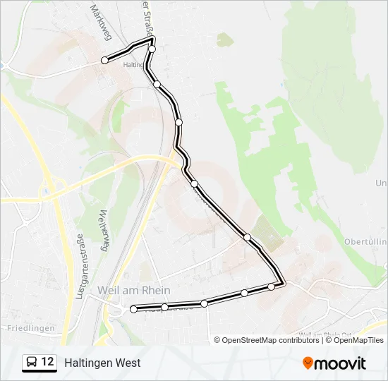 12 Bus Line Map