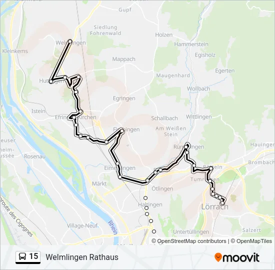 15 Bus Line Map