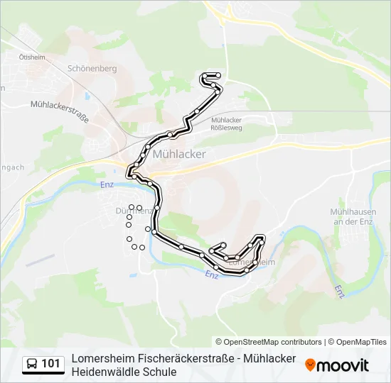 101 Bus Line Map