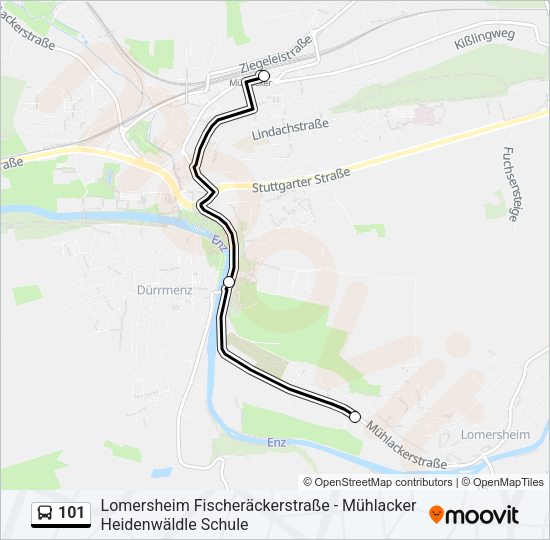 101 Bus Line Map