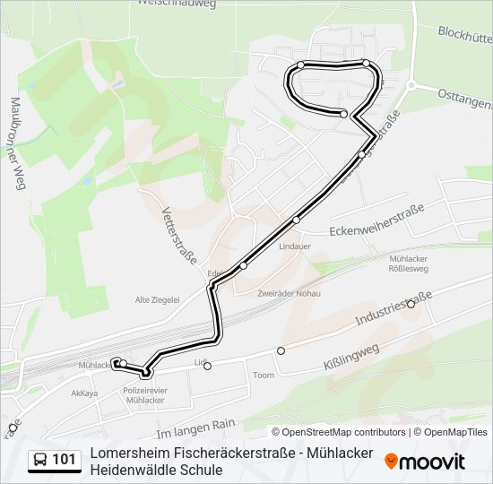 101 Bus Line Map