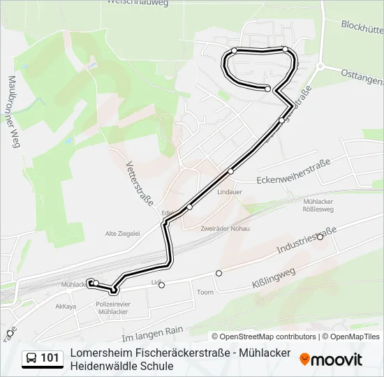 101 Bus Line Map