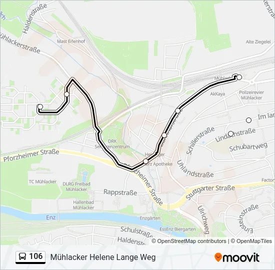106 Bus Line Map