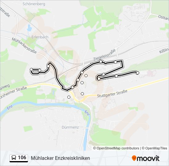 Автобус 106: карта маршрута