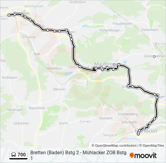 700 Bus Line Map