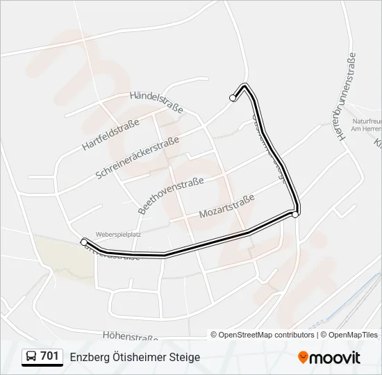 701 Bus Line Map