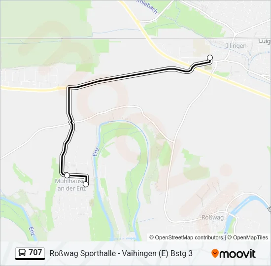 707 Bus Line Map