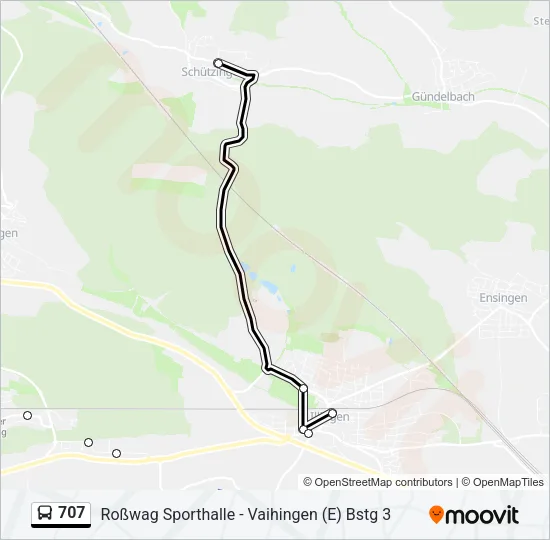 707 Bus Line Map