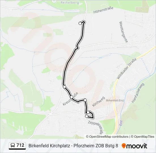 712 Bus Line Map