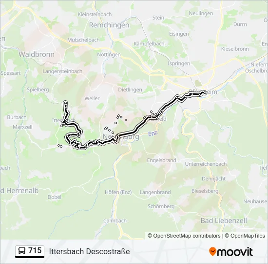 715 Bus Line Map