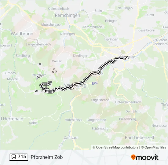715 Bus Line Map