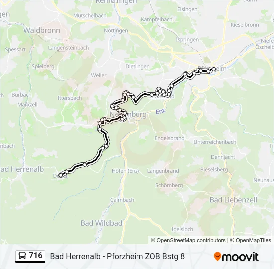 716 Bus Line Map