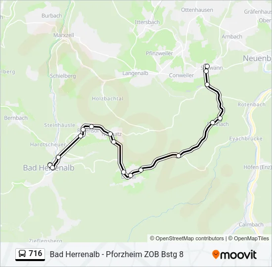 716 Bus Line Map