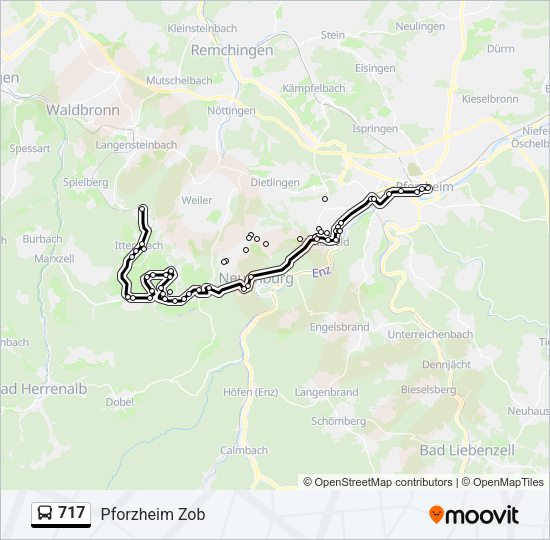 717 Bus Line Map