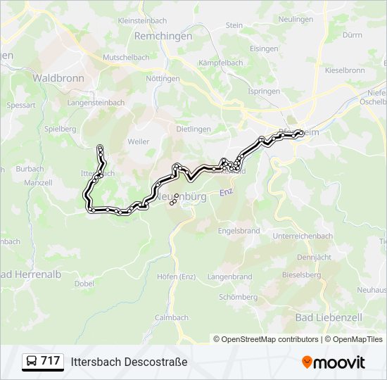 717 Bus Line Map