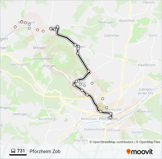 731 Bus Line Map