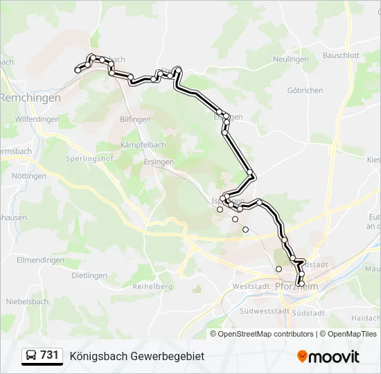 731 Bus Line Map
